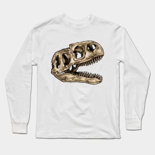 Dinosaur Skull Neovenator Sticker Long Sleeve T-Shirt